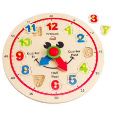 Wooden Happy Hour Learning Clock