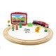 Wooden Train Set in Tin Carry Case