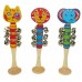 wooden animal bell sticks